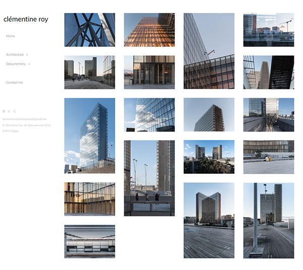 Clementine Roy - Architectural photography website - Pixpa