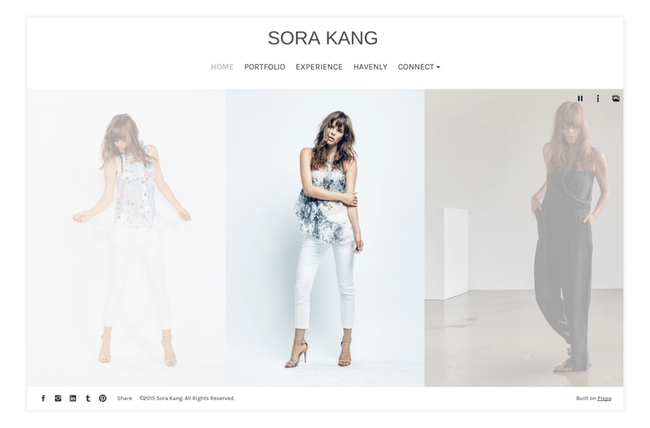 site web de portefeuille de mannequins