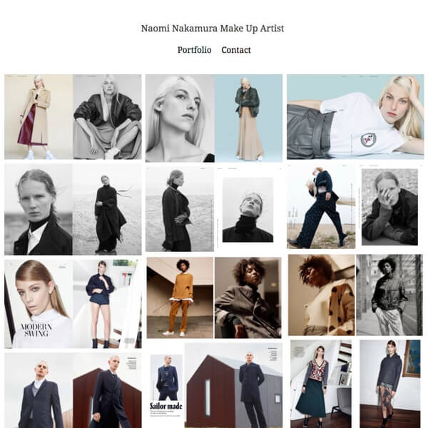 Naomi Nakamura Portfolio Website Voorbeelden