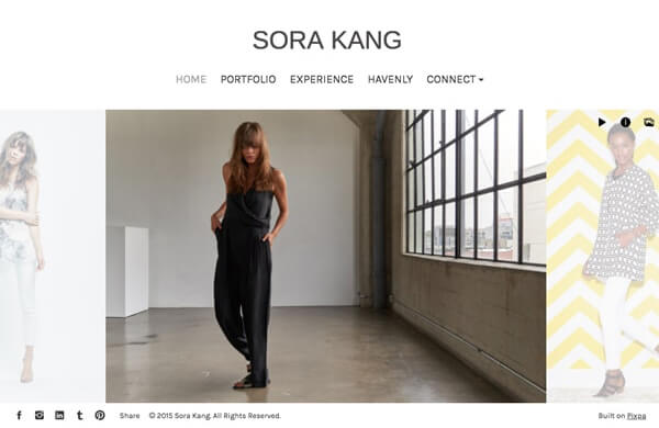 Sora Kang Portfolio Exemples de sites Web