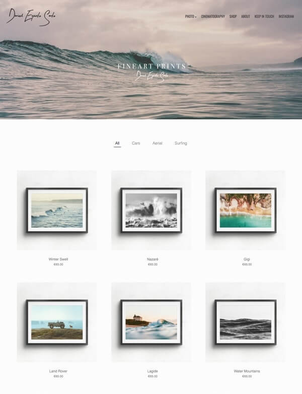 Daniel Espírito Portfolio Website Beispiele