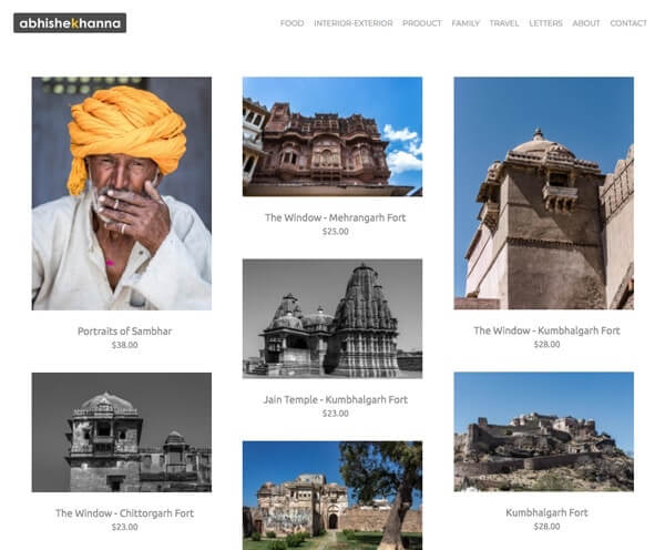 Exemples de sites Web du portefeuille d'Abhishek Khanna