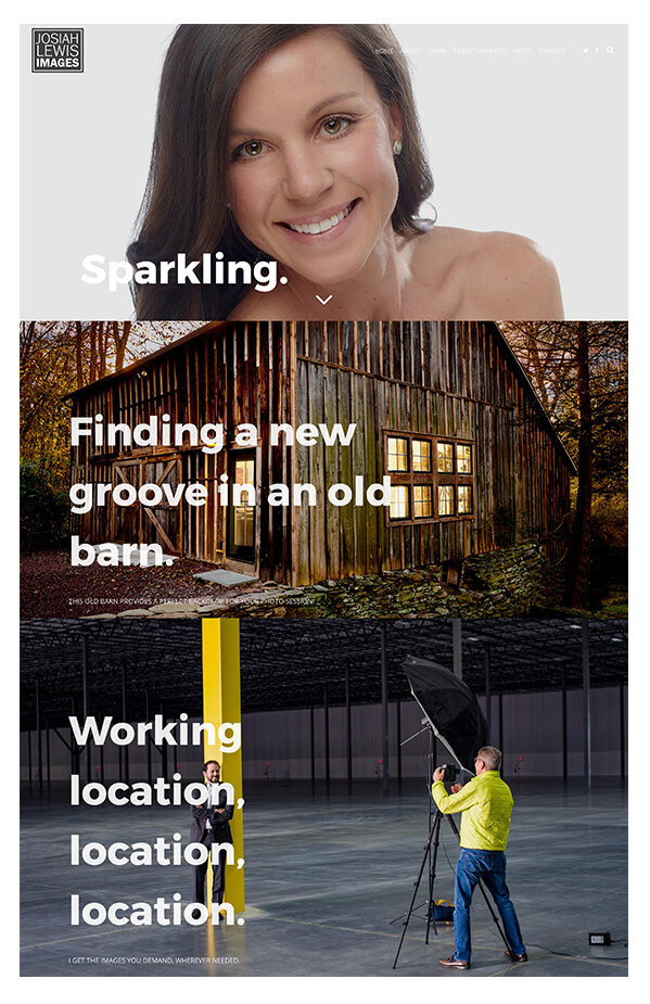 Josiah Lewis Portfolio Website Examples