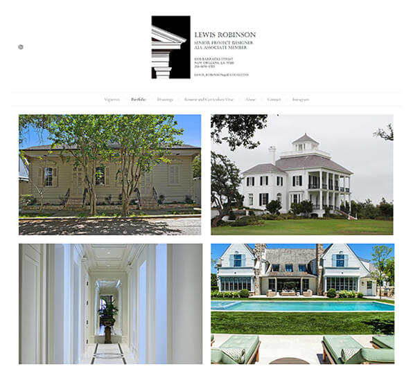 Lewis Robinson Portfolio Website Examples