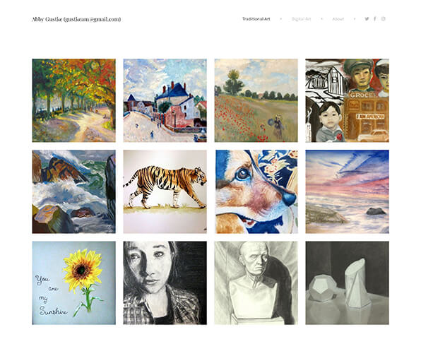 Abby Gustke Portfolio Website Beispiele