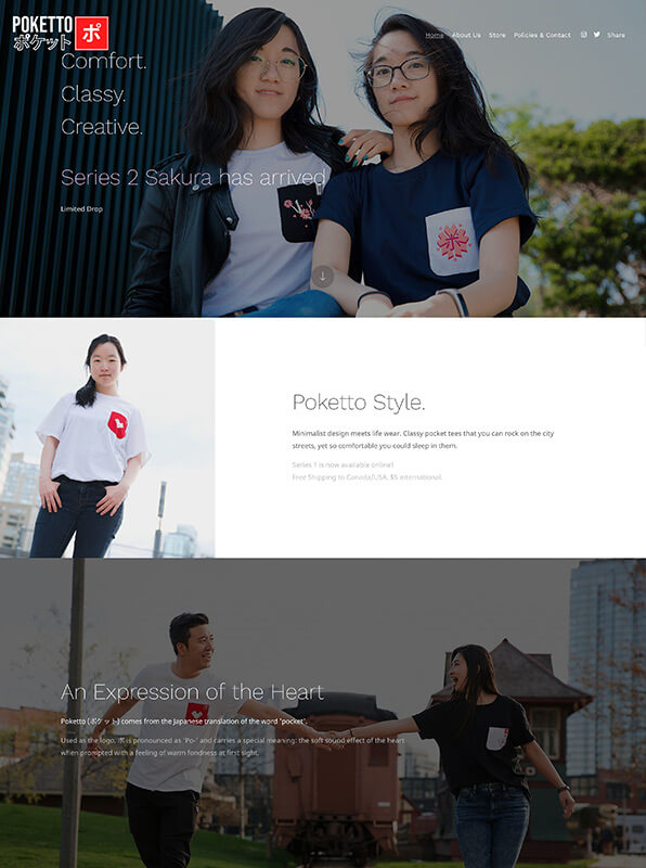 Poketto Portfolio Exemples de sites web