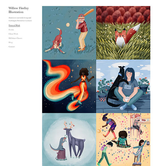 Willow Findlay Portfolio Website Examples