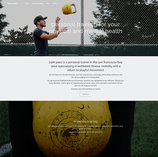 Zakk Paez Portfolio Website Examples