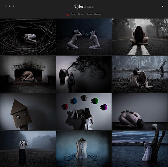 Tyler Grace Portfolio Website Voorbeelden