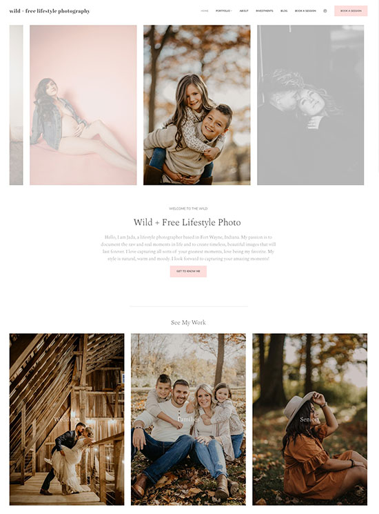 Jada Carpenter Portfolio Website Examples