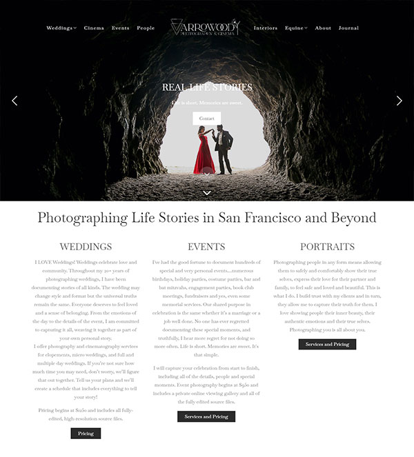 Tara Arrowood Portfolio Website Examples