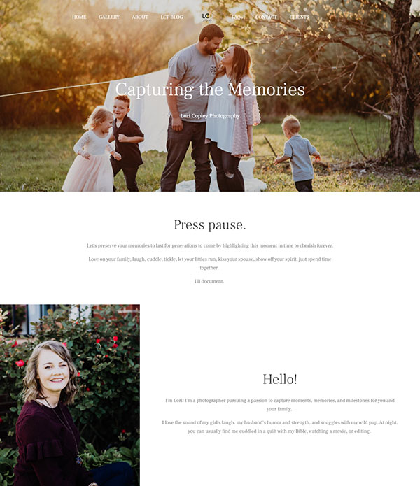 Lori Copley Portfolio Website Examples