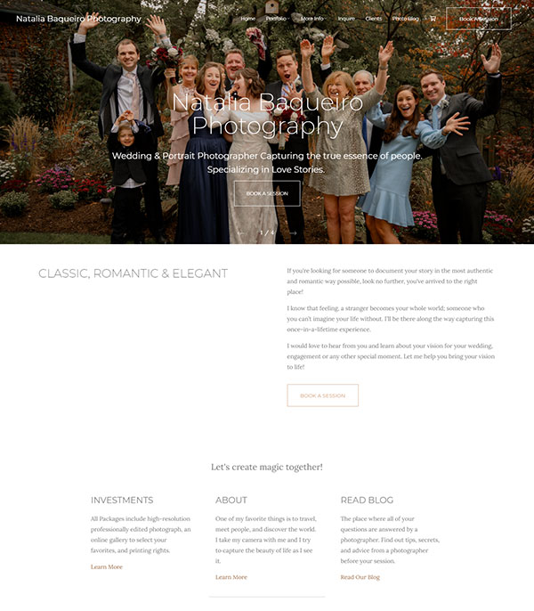 Natalia Baqueiro - Family photography website - Pixpa