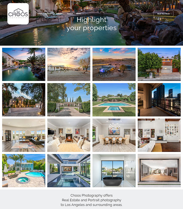 Joseph Choo - real estate photography website build on pixpa