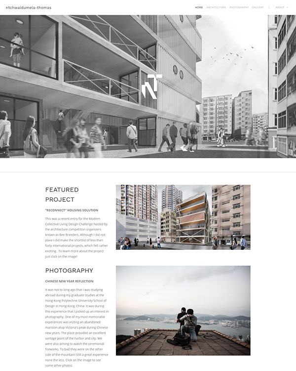 Ntchwaidumela Thomas Portfolio Website Examples