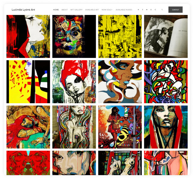Lucinda Lyons Abstract Art Portfolio Website