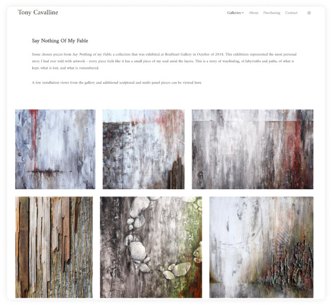 Mixed Media Artist Tony Cavalline's Art Portfolio