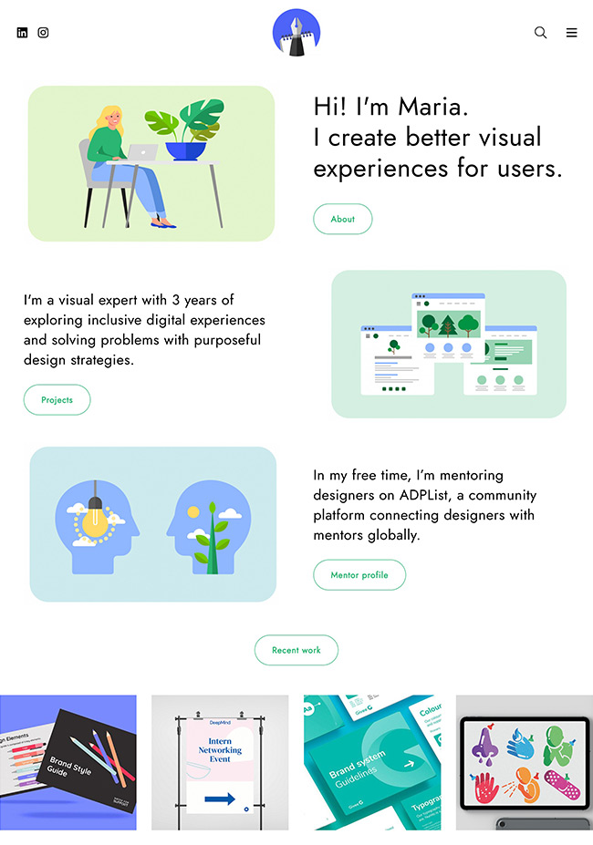 Maria Maka UX Portfolio Website