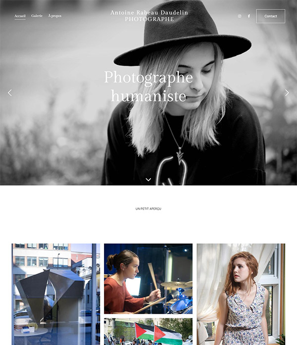 Antoine - Site web portfolio de photographes humanistes - Pixpa