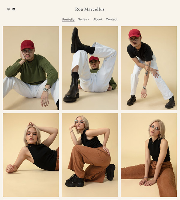 Rou - Portfolio Editorial & Fashion Photographer's Portfolio website - Pixpa