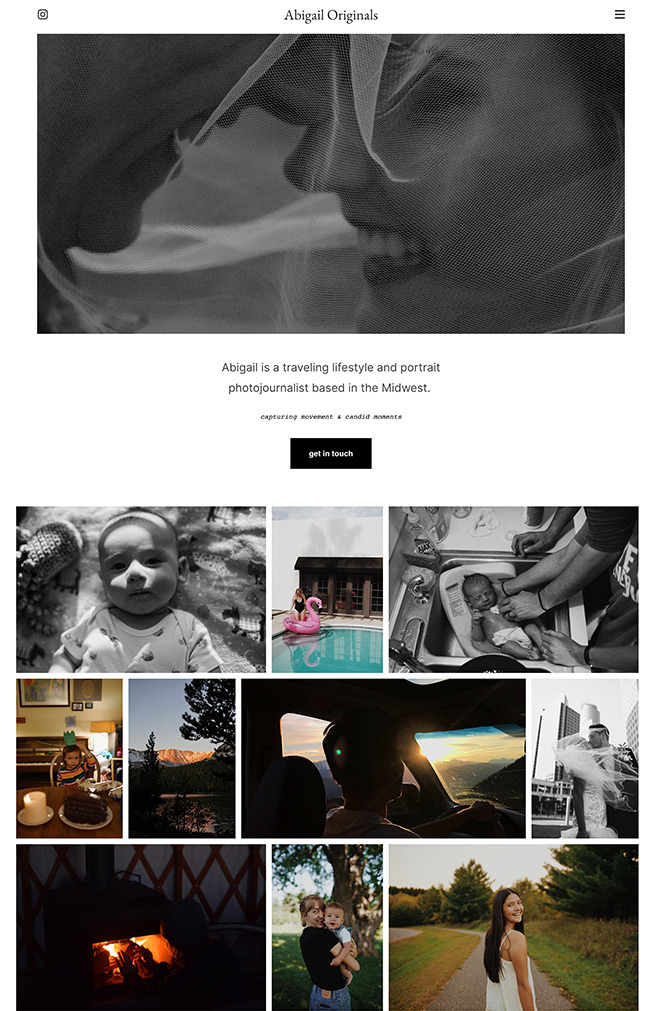 Abigail online photography portfolio