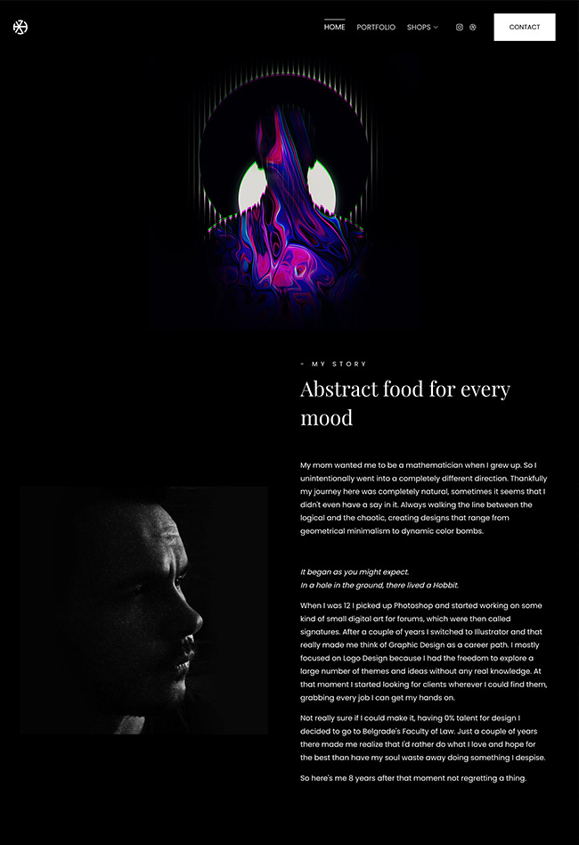 Mihailo Vucenic - Graphic Designer Portfolio Website