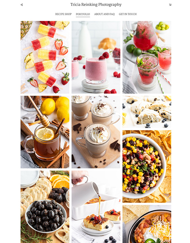 Tricia Reinking - Photographer, Food Stylist Portfolio Website