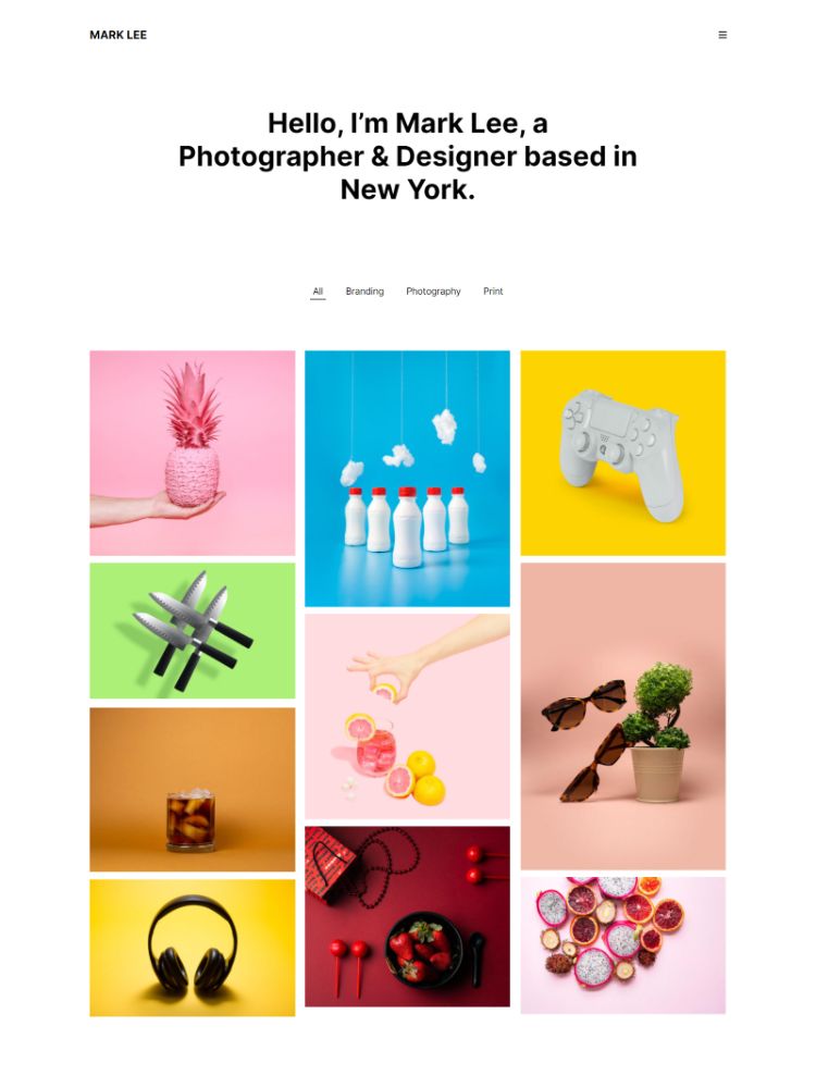 Stack - Pixpa Portfolio Website Templates