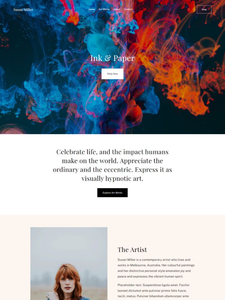 Core - Pixpa Portfolio Website Templates