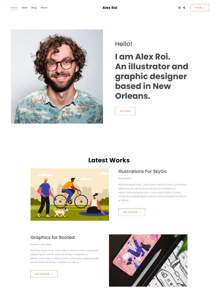 Porto - Pixpa Personal & CV Website Template