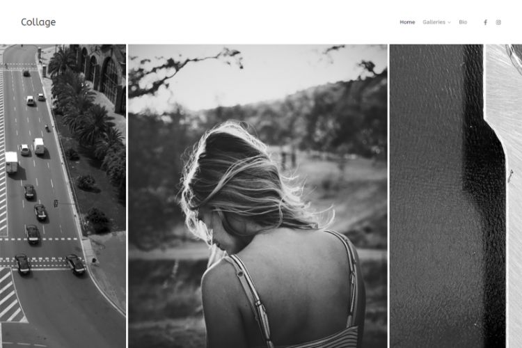 Collage - Modelli di siti web di portafoglio Pixpa