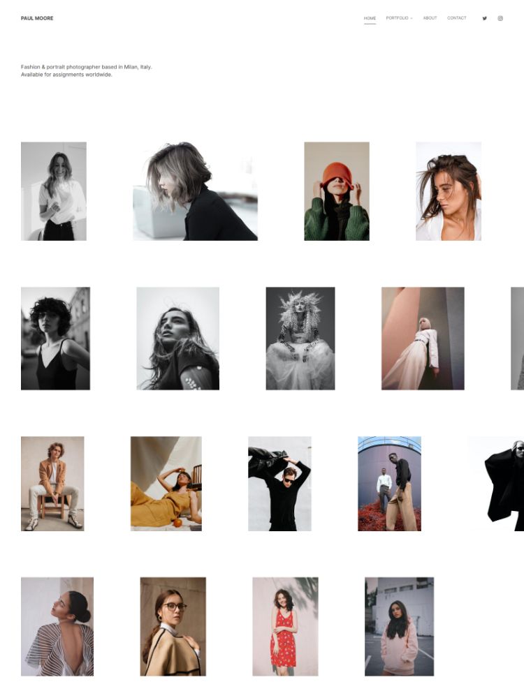Lantern - Pixpa Fashion Portfolio Website Sjabloon