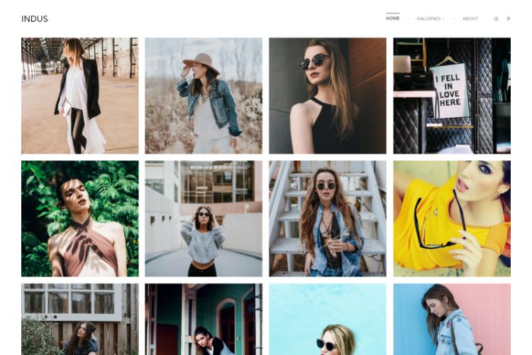 Indus - Pixpa Fashion Portfolio Website Template