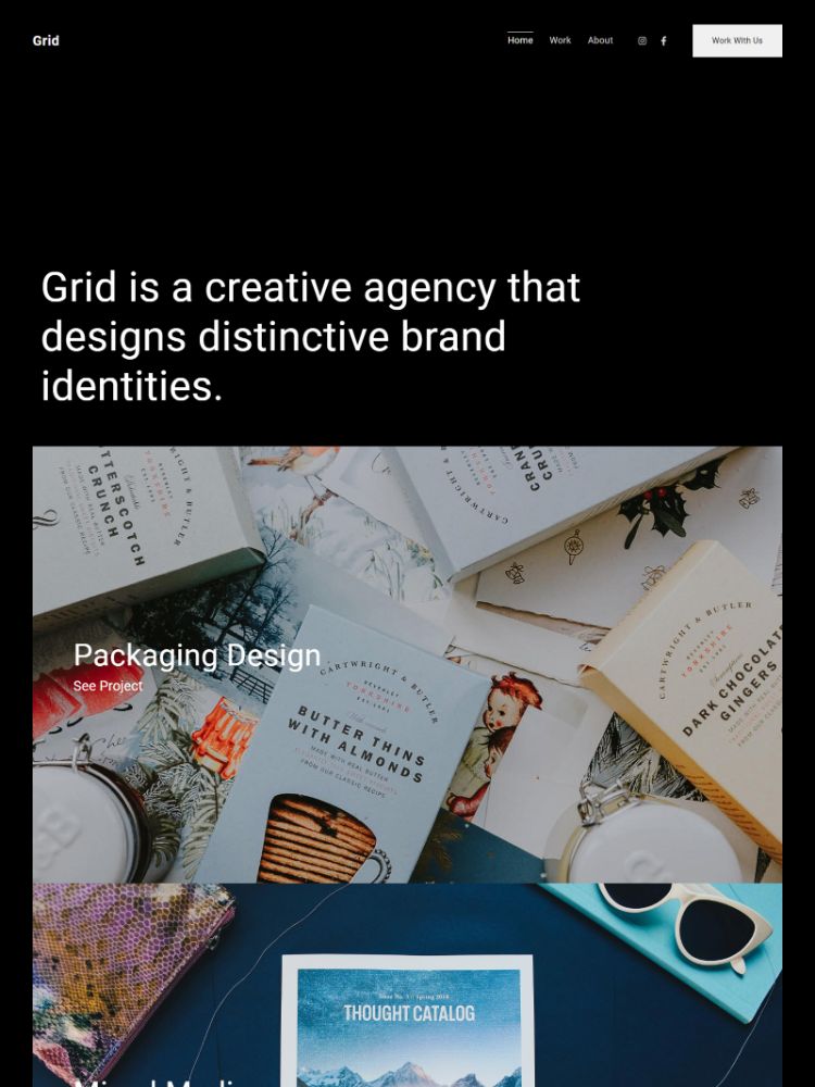 Grid - Modello di sito web Pixpa per piccole imprese