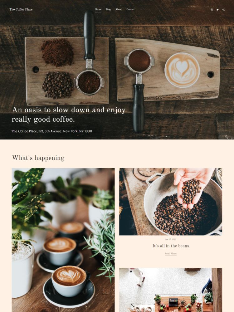 Sombra - Pixpa Small Business Website Template