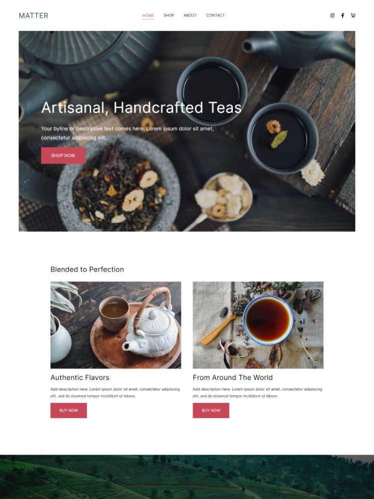 Matter - Pixpa Portfolio Website Templates