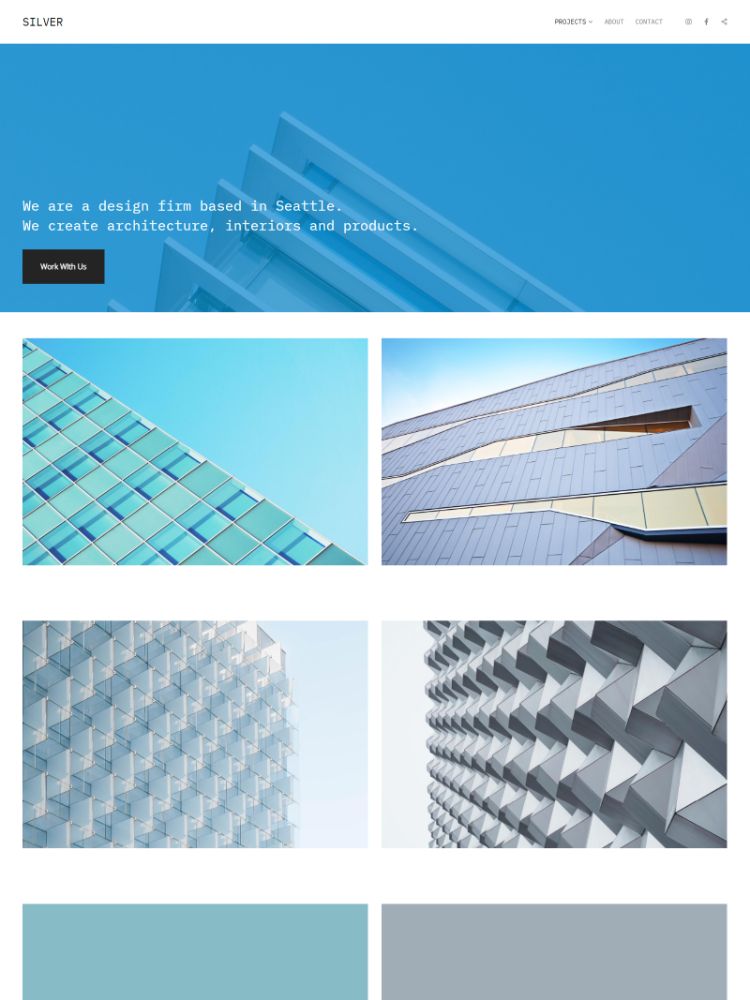 Silver - Pixpa Portfolio Website Templates