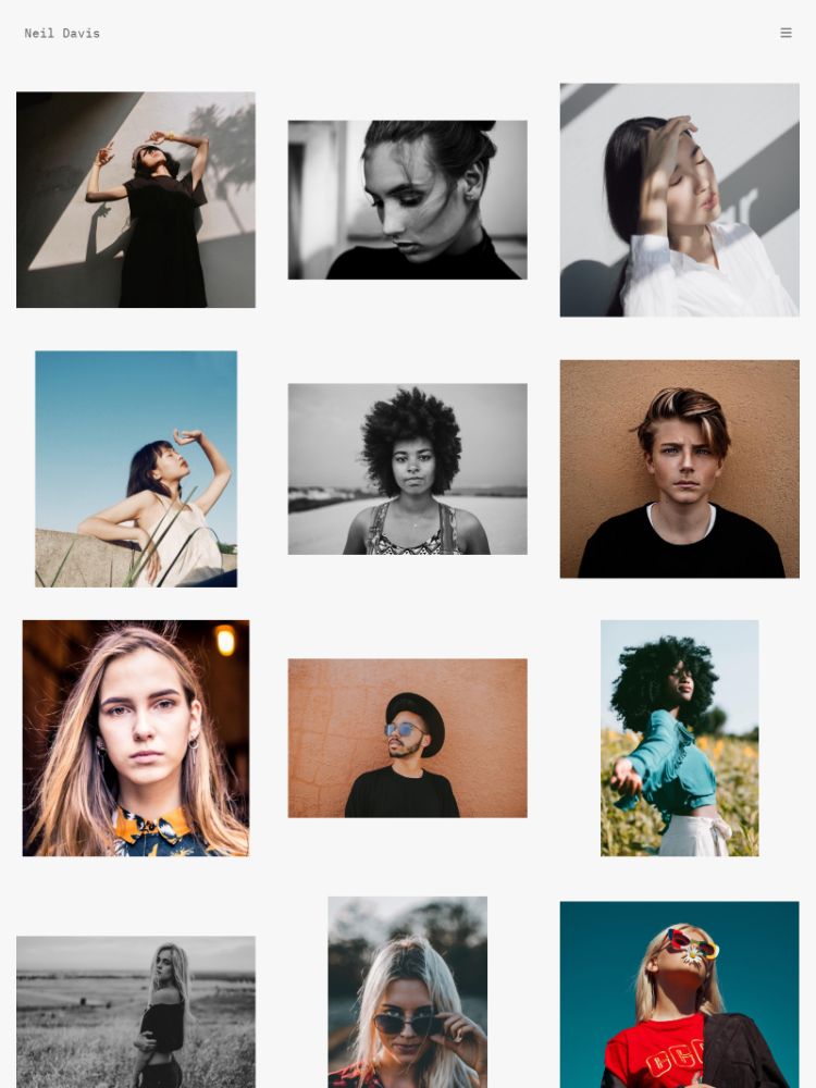 Align - Modelo do site da Pixpa Fashion Portfolio