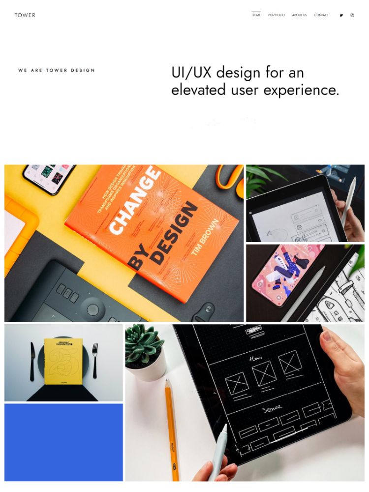 Turm - Pixpa Grafik & Web Design Website Vorlage