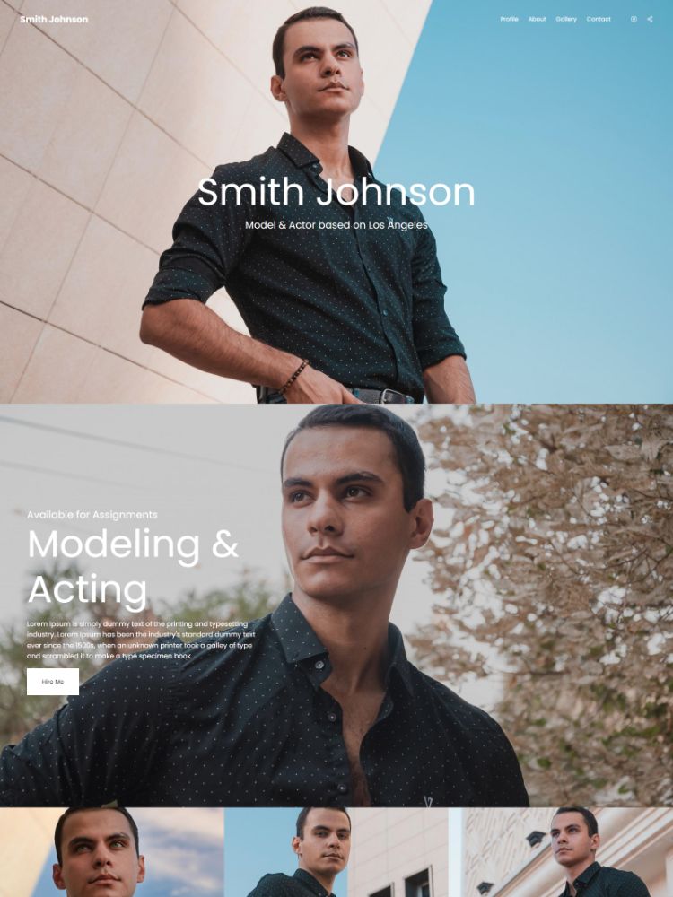 Brio - Modello di sito web di portafoglio per la moda Pixpa