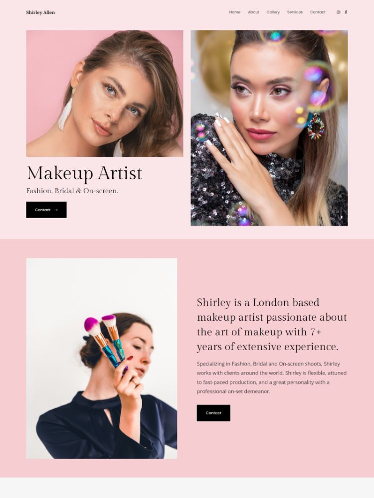 Adroit - Modello di sito web per il portafoglio della moda Pixpa