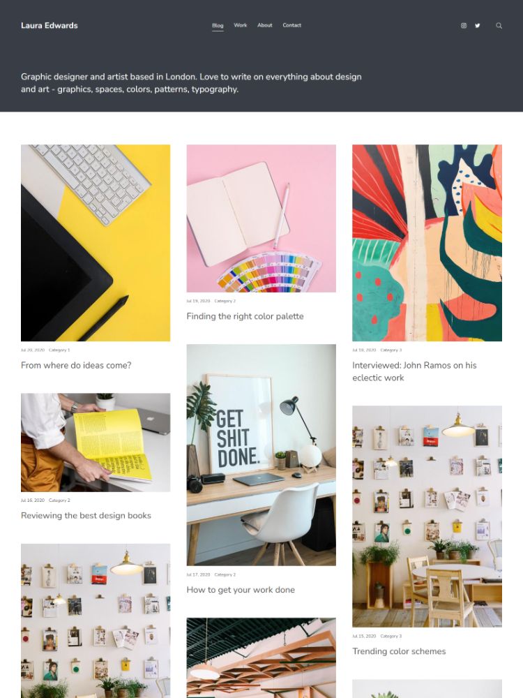 Sundance - Pixpa Grafik & Web Design Website Vorlage