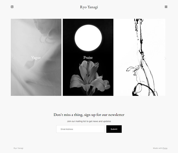 Ryo Yanagi Portfolio Website Voorbeelden