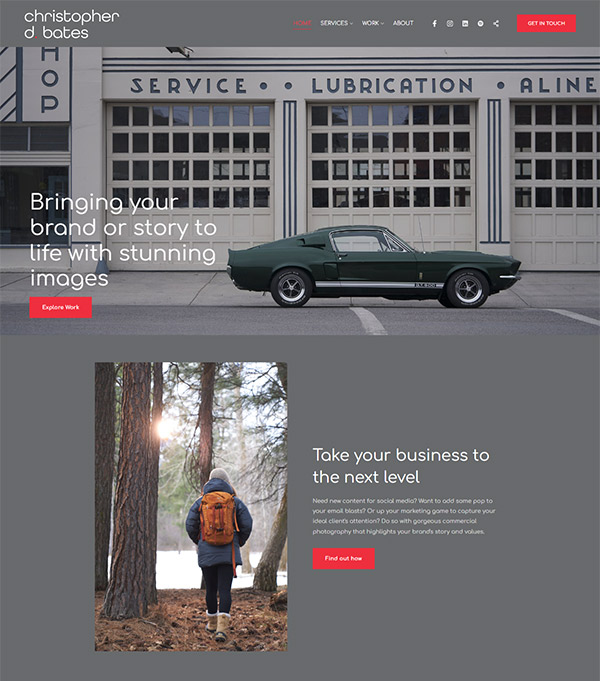 Chris Bates Portfolio Website Examples