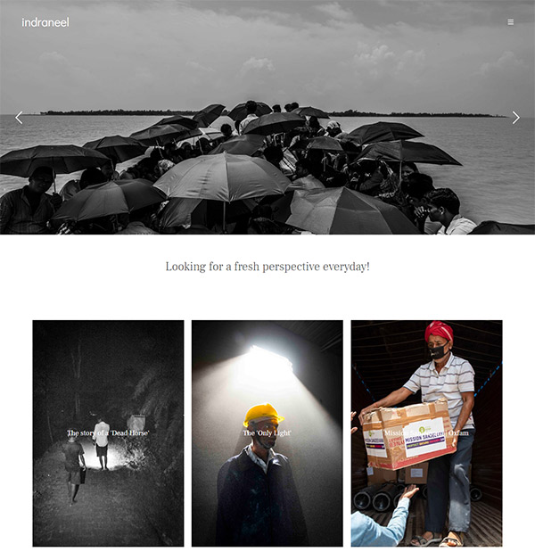 Indraneel Chowdhury Portfolio Website Beispiele