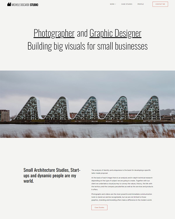 Michele Discardi Portfolio Website Examples
