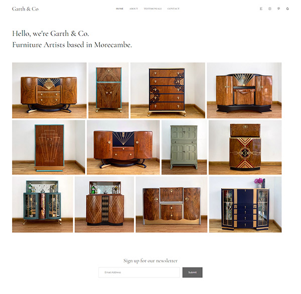 Richard Garth Portfolio Website Examples