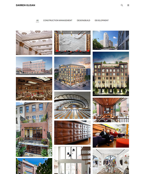 Darren Glisan Portfolio Website Examples