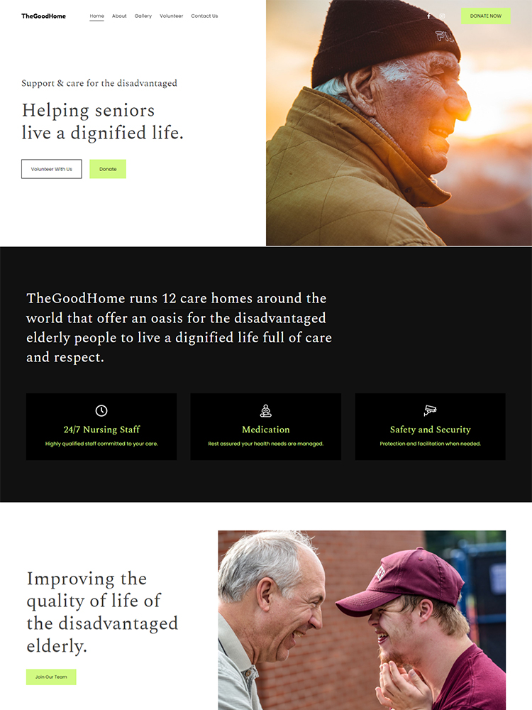 community, website template, non-profit