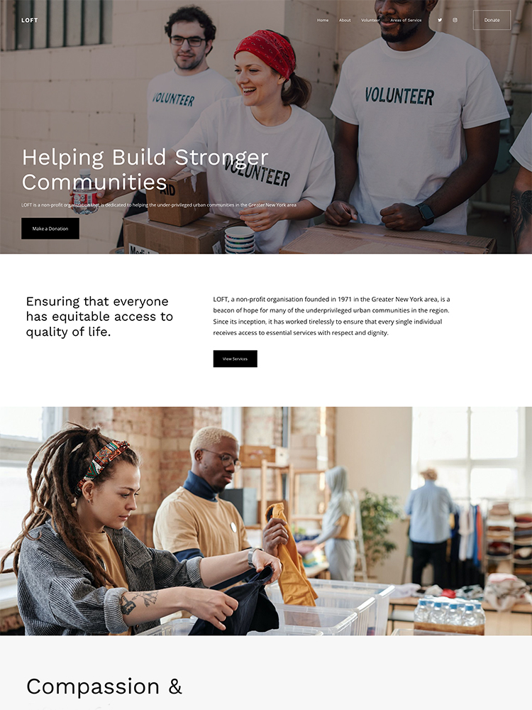 Loft - Pixpa Portfolio Website Templates